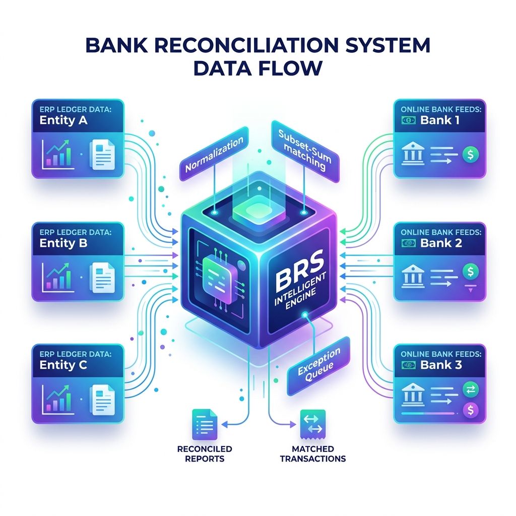 Bank Reconciliation System Data Flow